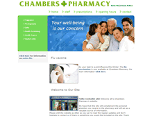 Tablet Screenshot of chamberspharmacy.ie